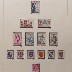 Collection timbres de France 1945-1960 oblitérés en album Safe.