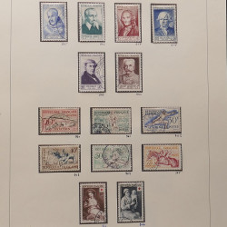 Collection timbres de France 1945-1960 oblitérés en album Safe.