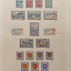 Collection timbres de France 1945-1960 oblitérés en album Safe.