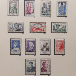 Collection timbres de France 1945-1960 oblitérés en album Safe.