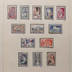 Collection timbres de France 1945-1960 oblitérés en album Safe.