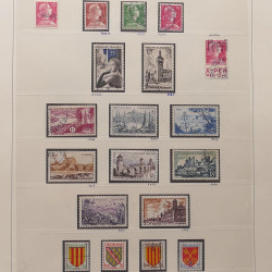 Collection timbres de France 1945-1960 oblitérés en album Safe.