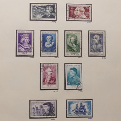 Collection timbres de France 1945-1960 oblitérés en album Safe.