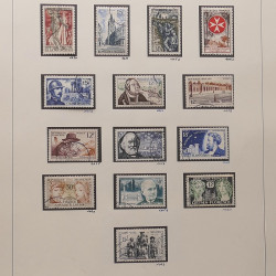 Collection timbres de France 1945-1960 oblitérés en album Safe.