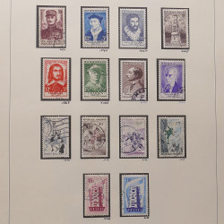Collection timbres de France 1945-1960 oblitérés en album Safe.