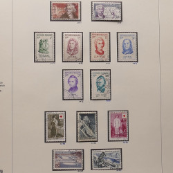 Collection timbres de France 1945-1960 oblitérés en album Safe.