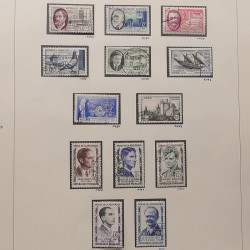 Collection timbres de France 1945-1960 oblitérés en album Safe.