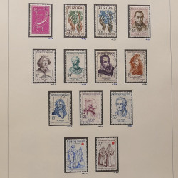 Collection timbres de France 1945-1960 oblitérés en album Safe.
