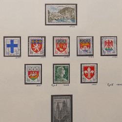 Collection timbres de France 1945-1960 oblitérés en album Safe.