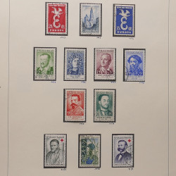 Collection timbres de France 1945-1960 oblitérés en album Safe.