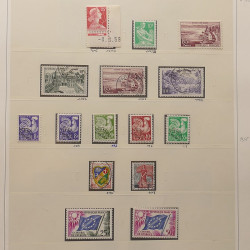Collection timbres de France 1945-1960 oblitérés en album Safe.