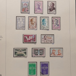Collection timbres de France 1945-1960 oblitérés en album Safe.