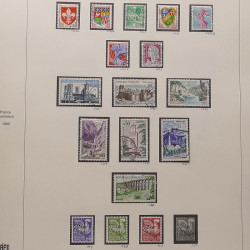 Collection timbres de France 1945-1960 oblitérés en album Safe.