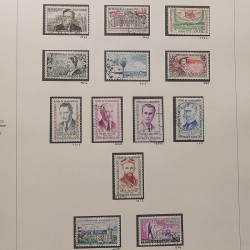 Collection timbres de France 1945-1960 oblitérés en album Safe.
