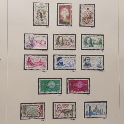 Collection timbres de France 1945-1960 oblitérés en album Safe.
