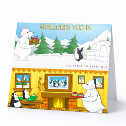 Bloc souvenir N°5 Manchots, renne et ours neuf**.