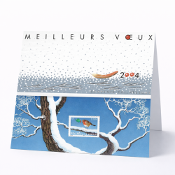 Bloc souvenir N°1 Rouge-gorge neuf**.