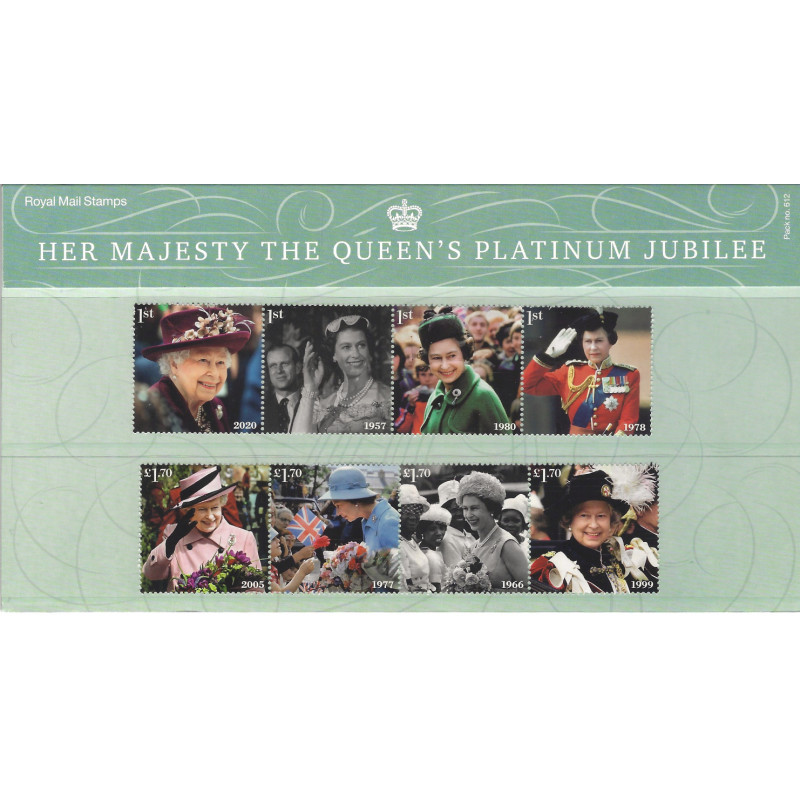 Grande Bretagne 70 ans de la règne Elisabeth II timbres N°5311-5318 série neuf**.
