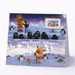 Bloc souvenir N°15 Renne et manchots neuf**.