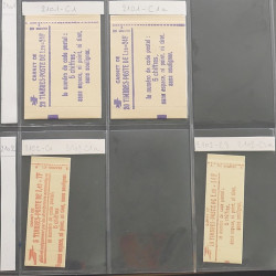 Lot de 59 carnets de timbres de France 1974-1991 en un album.