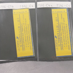 Lot de 59 carnets de timbres de France 1974-1991 en un album.