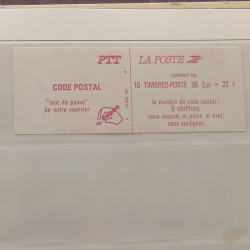 Lot de 59 carnets de timbres de France 1974-1991 en un album.
