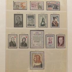 Collection timbres de France 1960-1974 neufs et oblitérés en album Lindner.