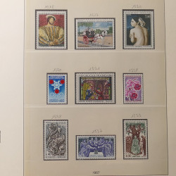 Collection timbres de France 1960-1974 neufs et oblitérés en album Lindner.