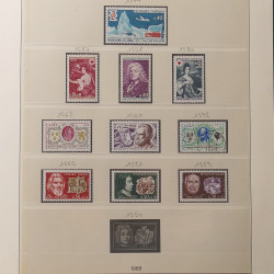 Collection timbres de France 1960-1974 neufs et oblitérés en album Lindner.
