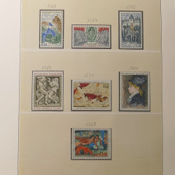 Collection timbres de France 1960-1974 neufs et oblitérés en album Lindner.