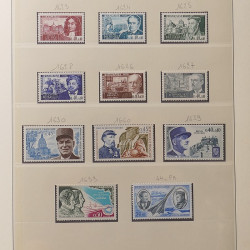 Collection timbres de France 1960-1974 neufs et oblitérés en album Lindner.