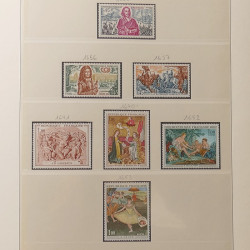 Collection timbres de France 1960-1974 neufs et oblitérés en album Lindner.
