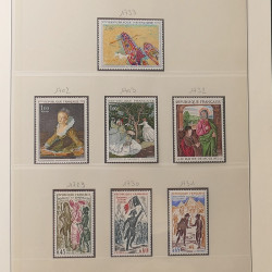 Collection timbres de France 1960-1974 neufs et oblitérés en album Lindner.
