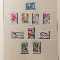 Collection timbres de France 1960-1974 neufs et oblitérés en album Lindner.