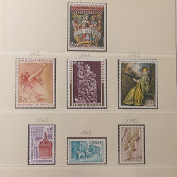 Collection timbres de France 1960-1974 neufs et oblitérés en album Lindner.