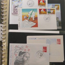 Collection entiers postaux de France 1997-2003 en album Lindner.