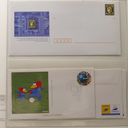 Collection entiers postaux de France 1997-2003 en album Lindner.