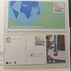 Collection entiers postaux de France 1992-1996 en album Lindner.