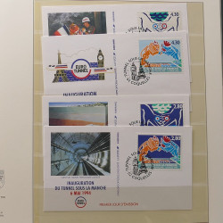 Collection entiers postaux de France 1992-1996 en album Lindner.