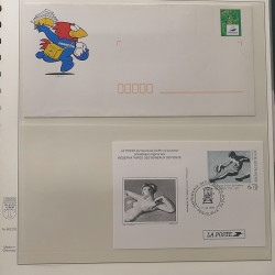 Collection entiers postaux de France 1992-1996 en album Lindner.