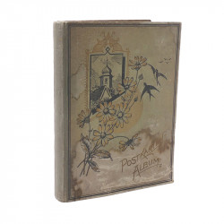 Collection cartes postales Souvenir de Noel 1898 en un album.