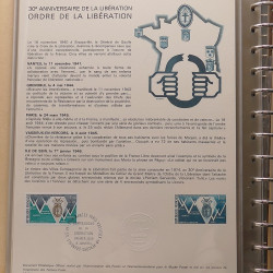 Collection documents premier jour de France 1974 complet en un album.