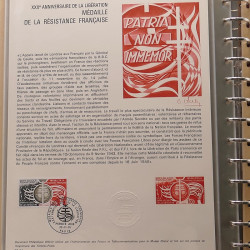 Collection documents premier jour de France 1974 complet en un album.