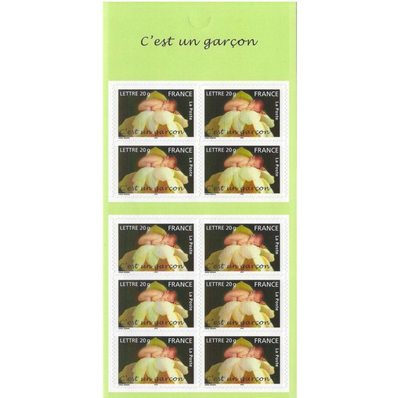 Carnet de 10 timbres naissances - C'est un garçon.