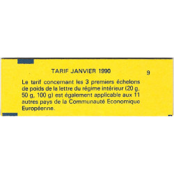 Carnet de 10 timbres type Marianne de Briat  N°2614-C3.