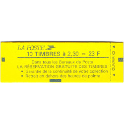 Carnet de 10 timbres type Marianne de Briat  N°2614-C3.