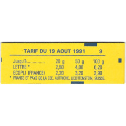 Carnet de 8 timbres Marianne de Briat D - Albertville 92 N°2715-C1.