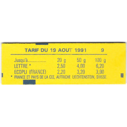 Carnet de 10 timbres Marianne de Briat G - Albertville 92 N°2715-C2.