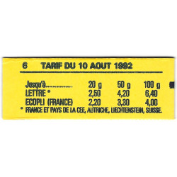 Carnet de 10 timbres Marianne de Briat N°2715-C6.