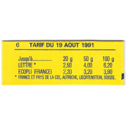 Carnet de 10 timbres Marianne de Briat D - Albertville 92 N°2715-C4A.